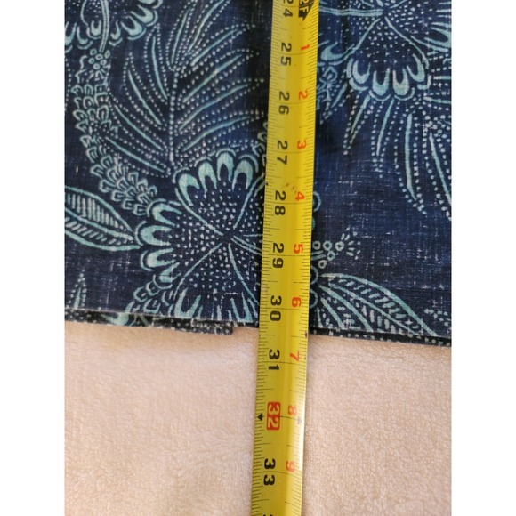 Reyn Sooper Men's Blue Floral Hawaiian Short-Sleeve Button-Up Shirt Size L - Picture 12 of 14